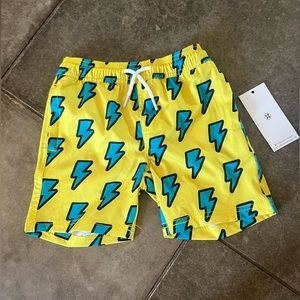 NWT Sovereign Code Boys Lightning Bolt Swim Trunks ~ size 4